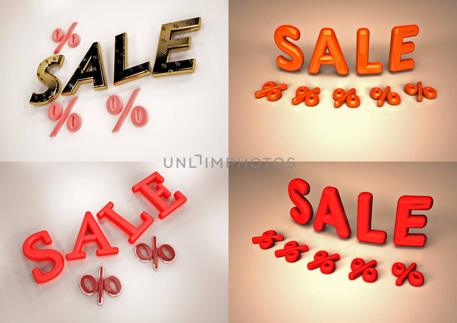 Set of pictures dimensional inscription of SALE and percents near it.