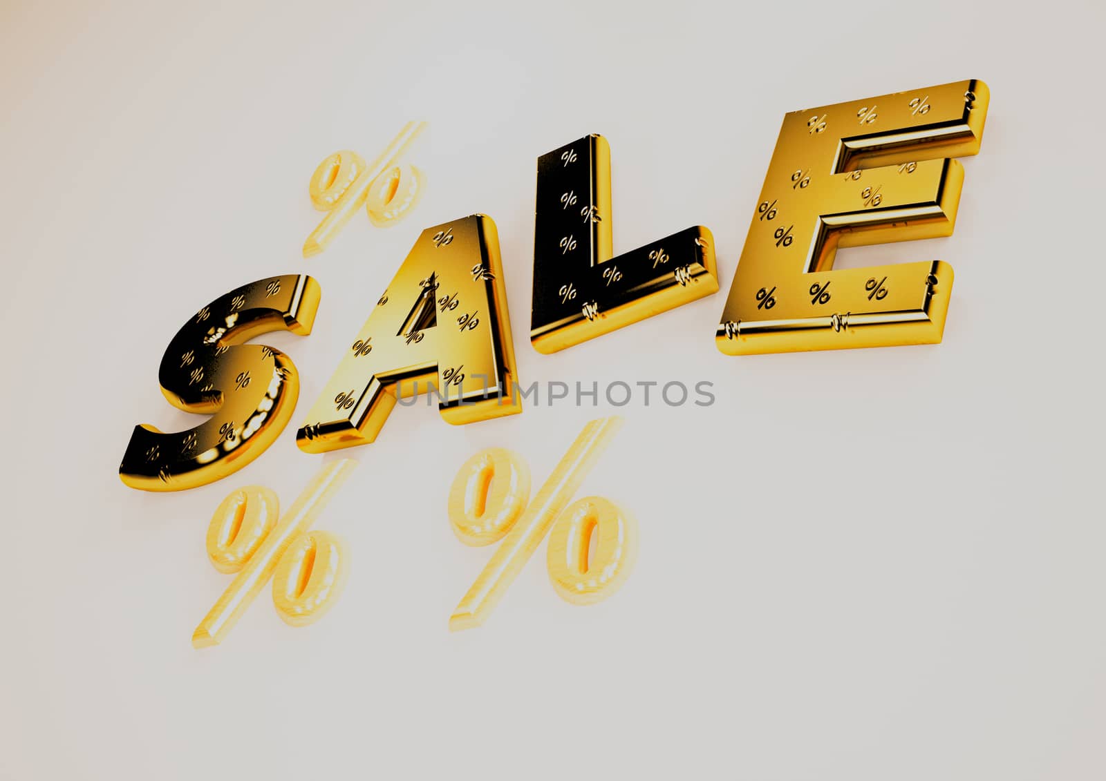 Dimensional inscription of SALE and percents near it.