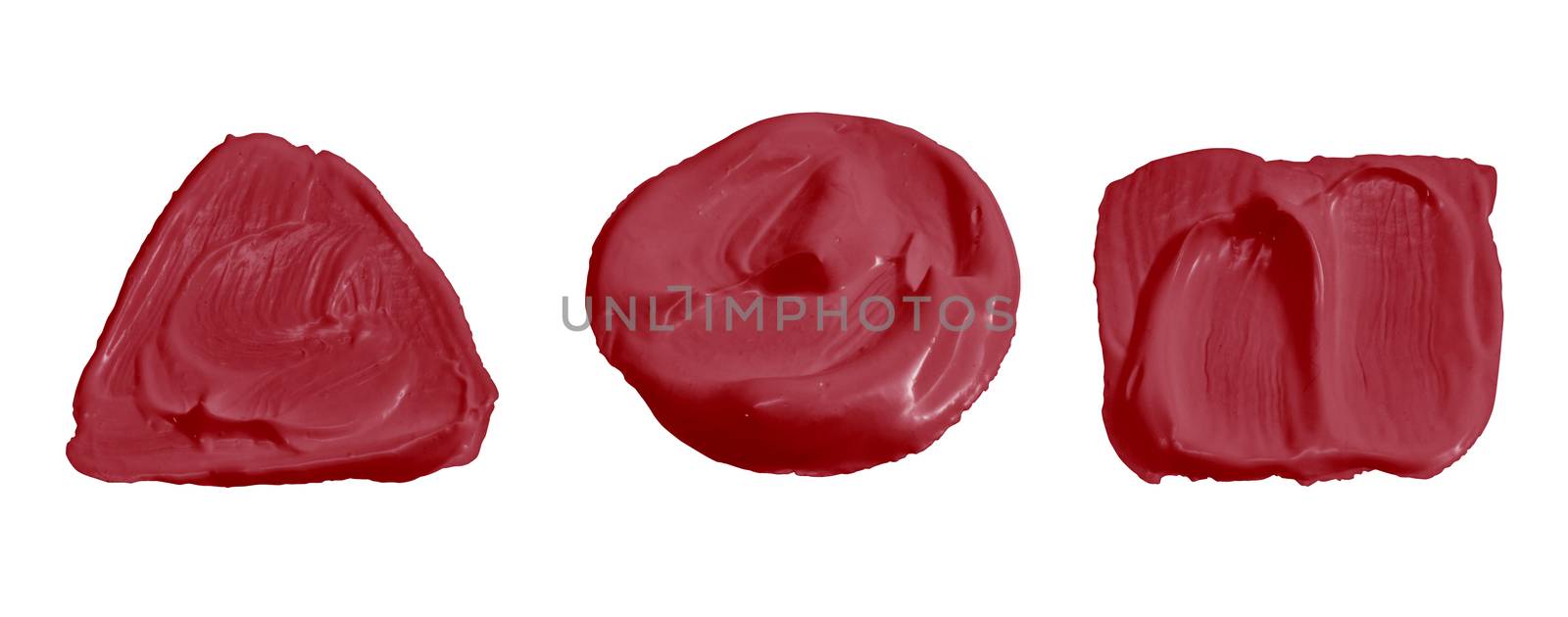 Dark Red color paint isolated on white  by chingraph