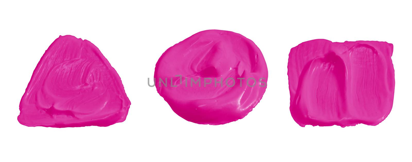Hot Pink color paint isolated on white with clipping path