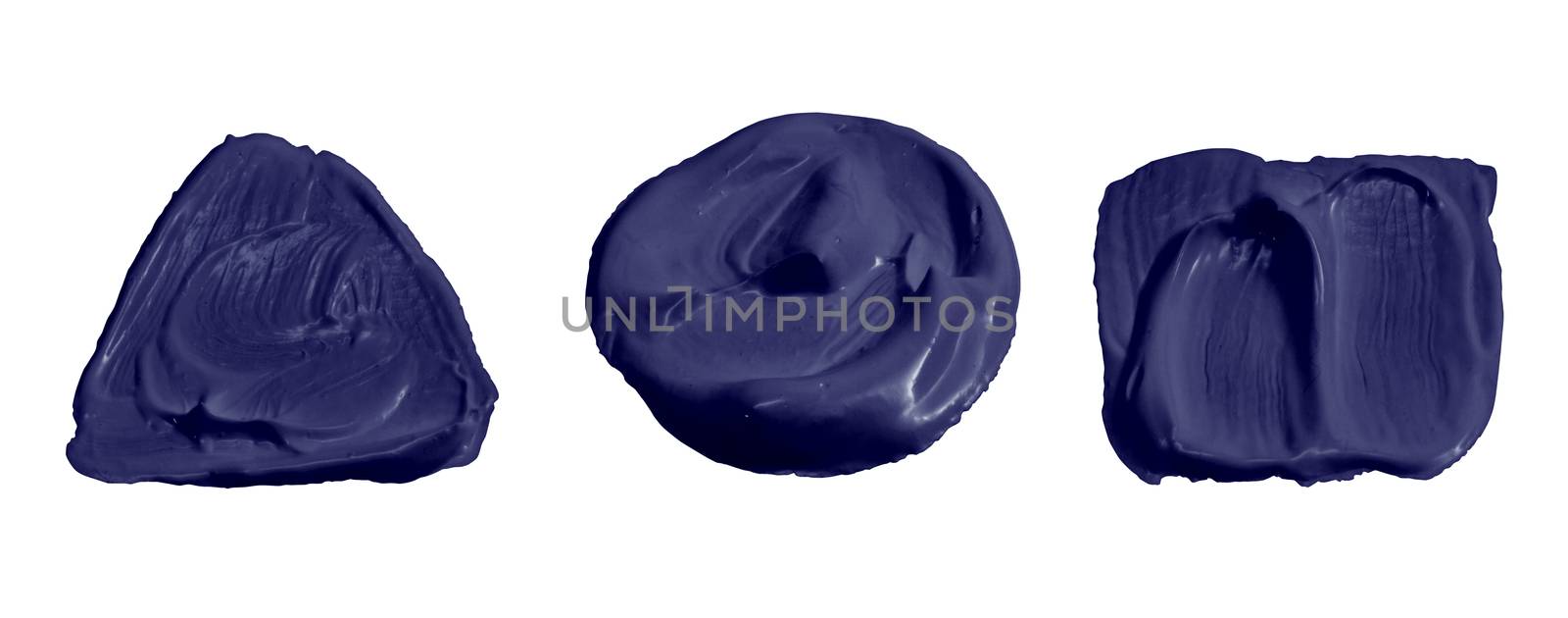 Navy color paint isolated on white with clipping path