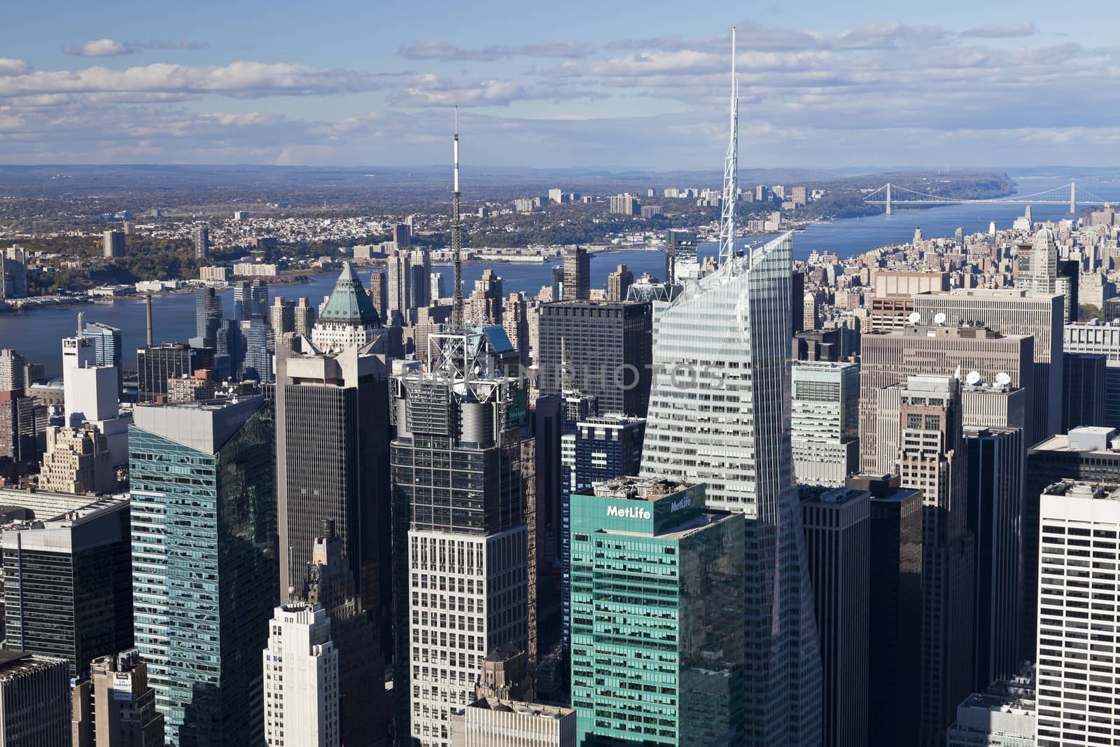 New York City, USA - September 30, 2011: New York  Uptown at dusk, with a Census-estimated population of over 8.4 million in 2013 is the most populous city in the United States