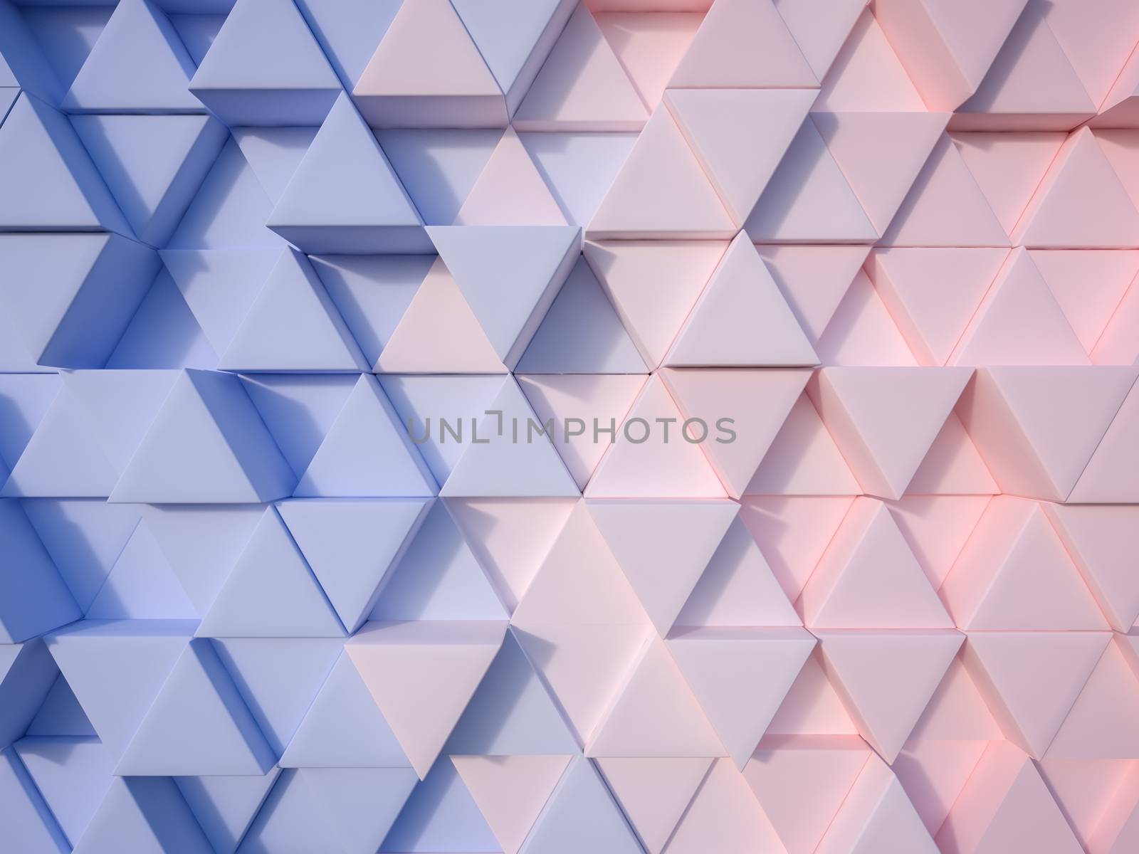 Serenity Blue and Rose Quartz  abstract 3d triangle background by chingraph