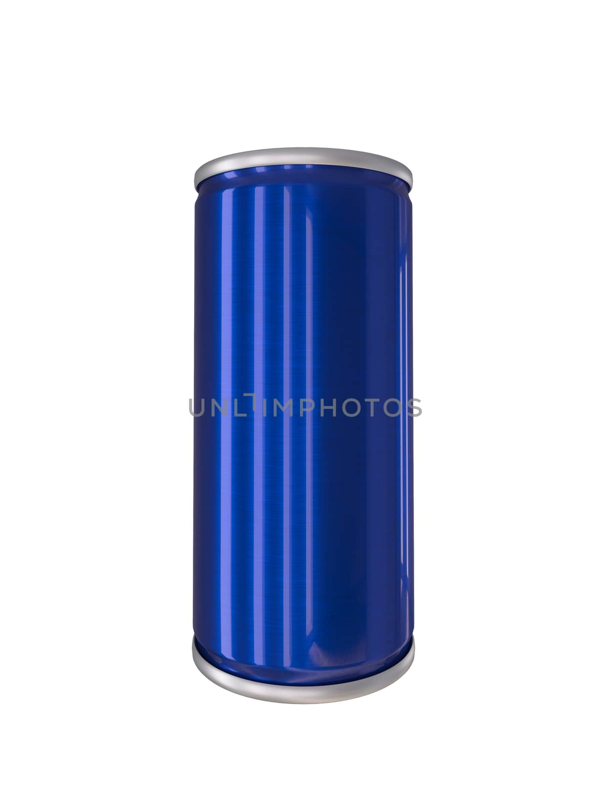 Blue Aluminum Drink Can isolated with clipping path by chingraph