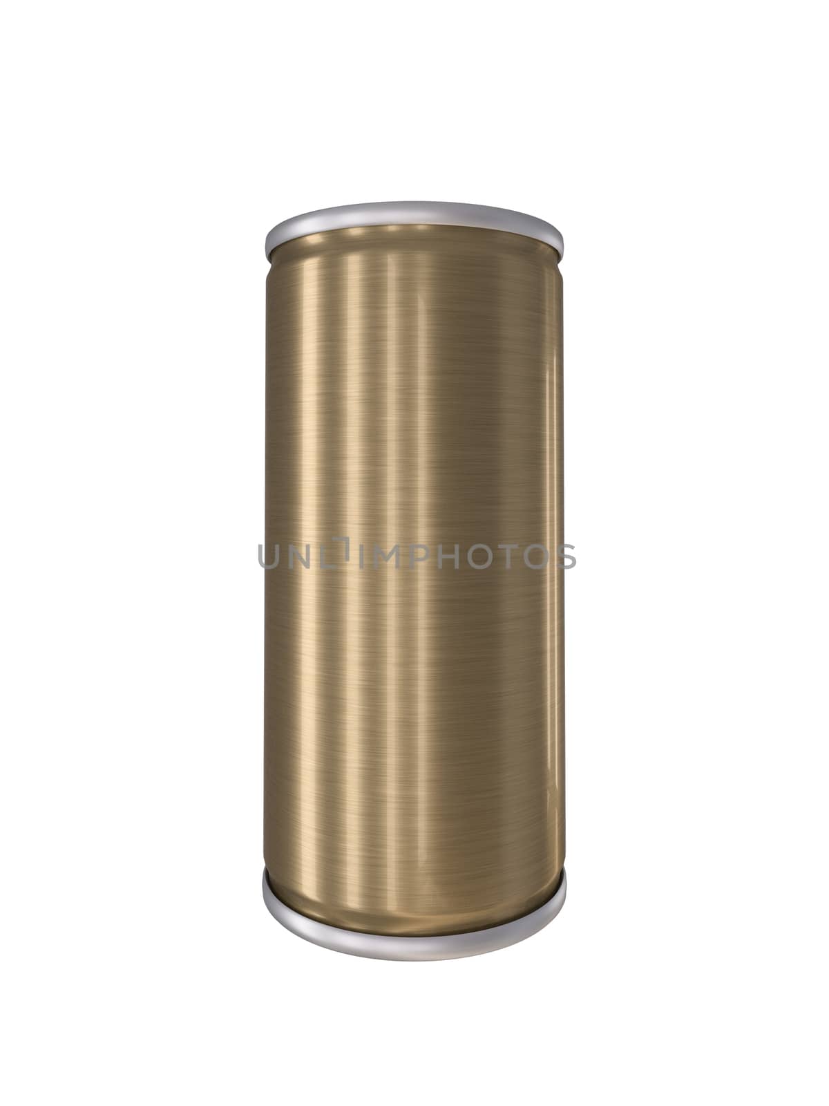 Copper Aluminum Drink Can isolated with clipping path by chingraph