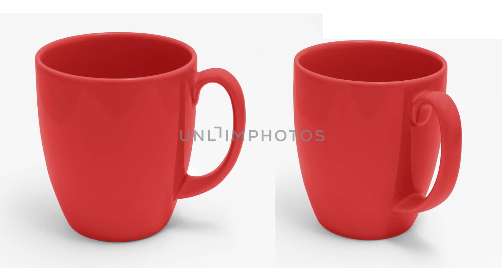 Red Cup isolate on White With Clipping Path
