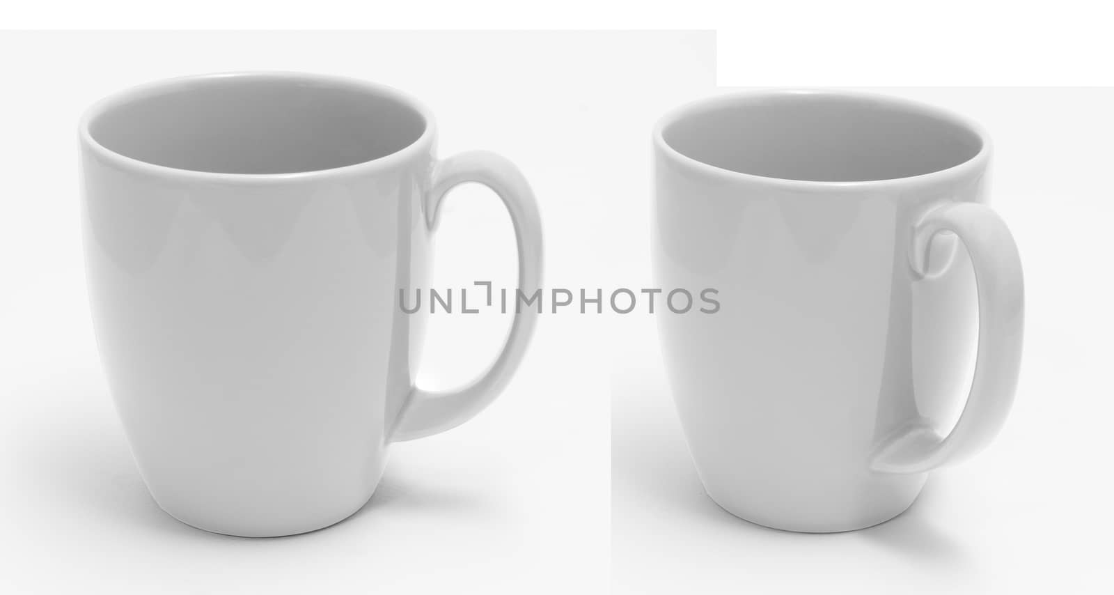 White Cup isolate on White With Clipping Path by chingraph