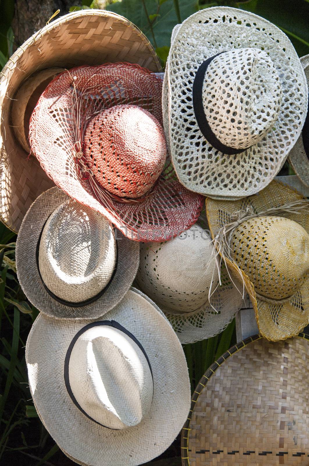 Some sun hats for holidays, Indonesia Bali Ubud