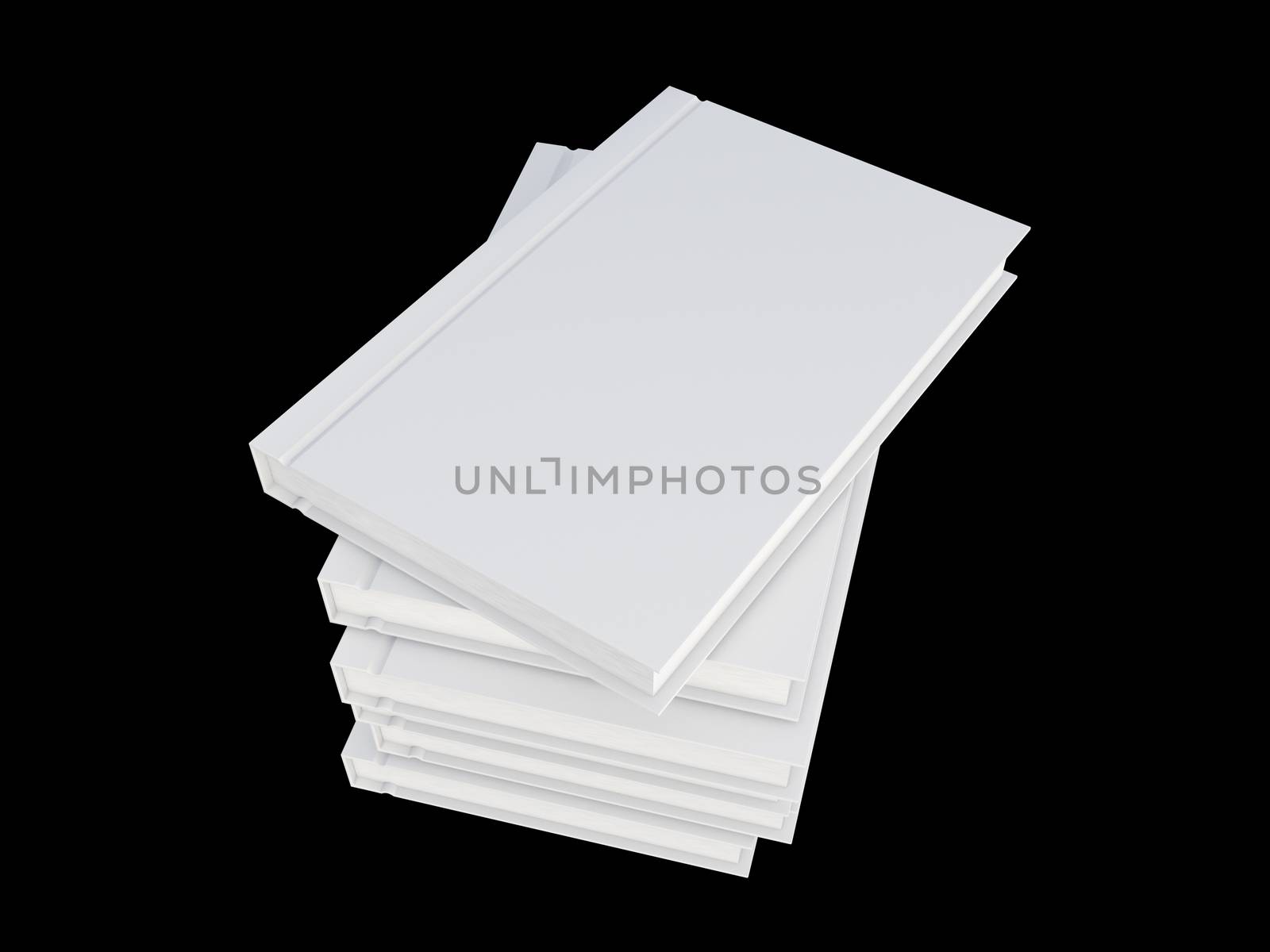 white cover book isolated on black by chingraph