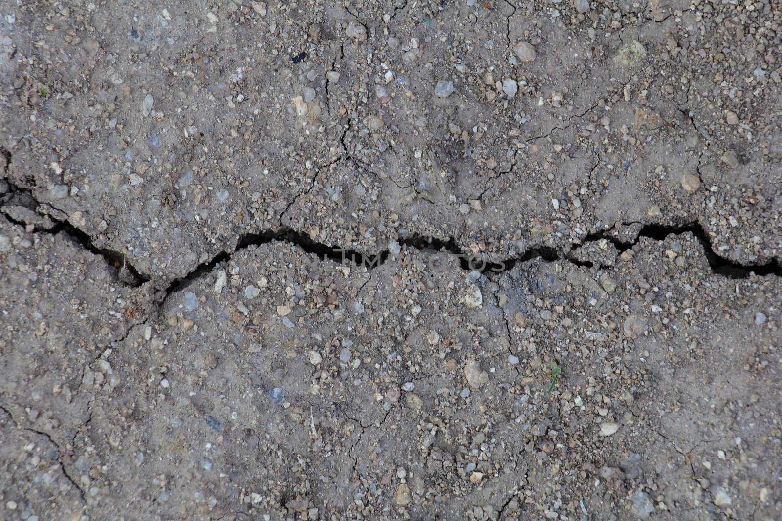 ground dirt soil texture with crack from heat