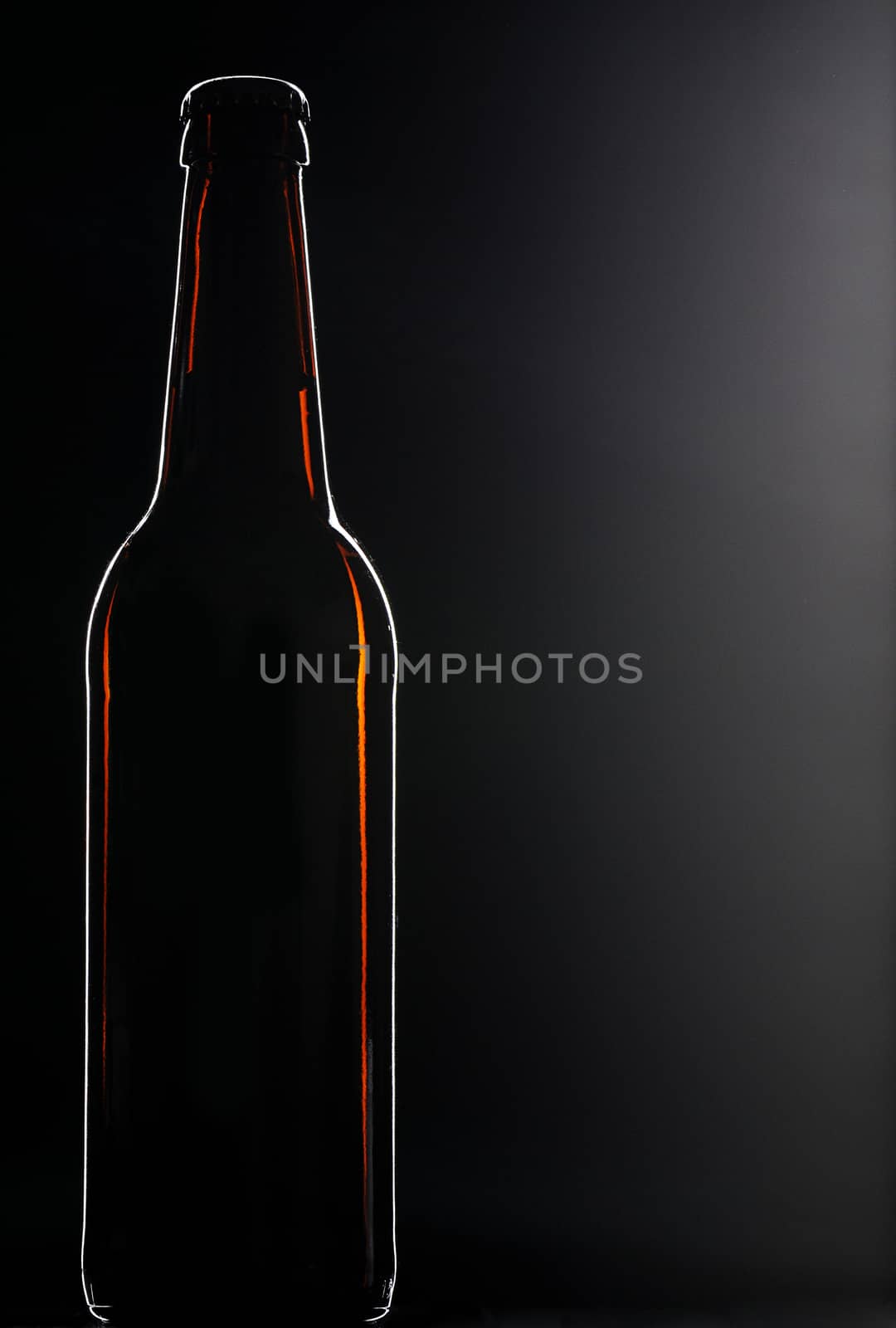 Simple bottle brown beer black gradient