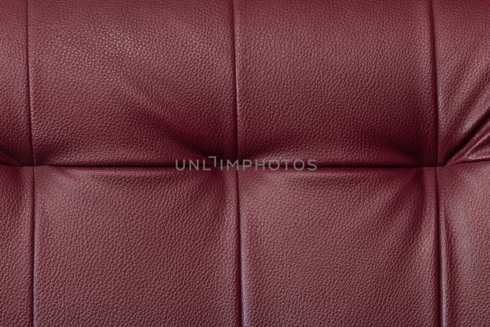 Texture of chili red leather furniture