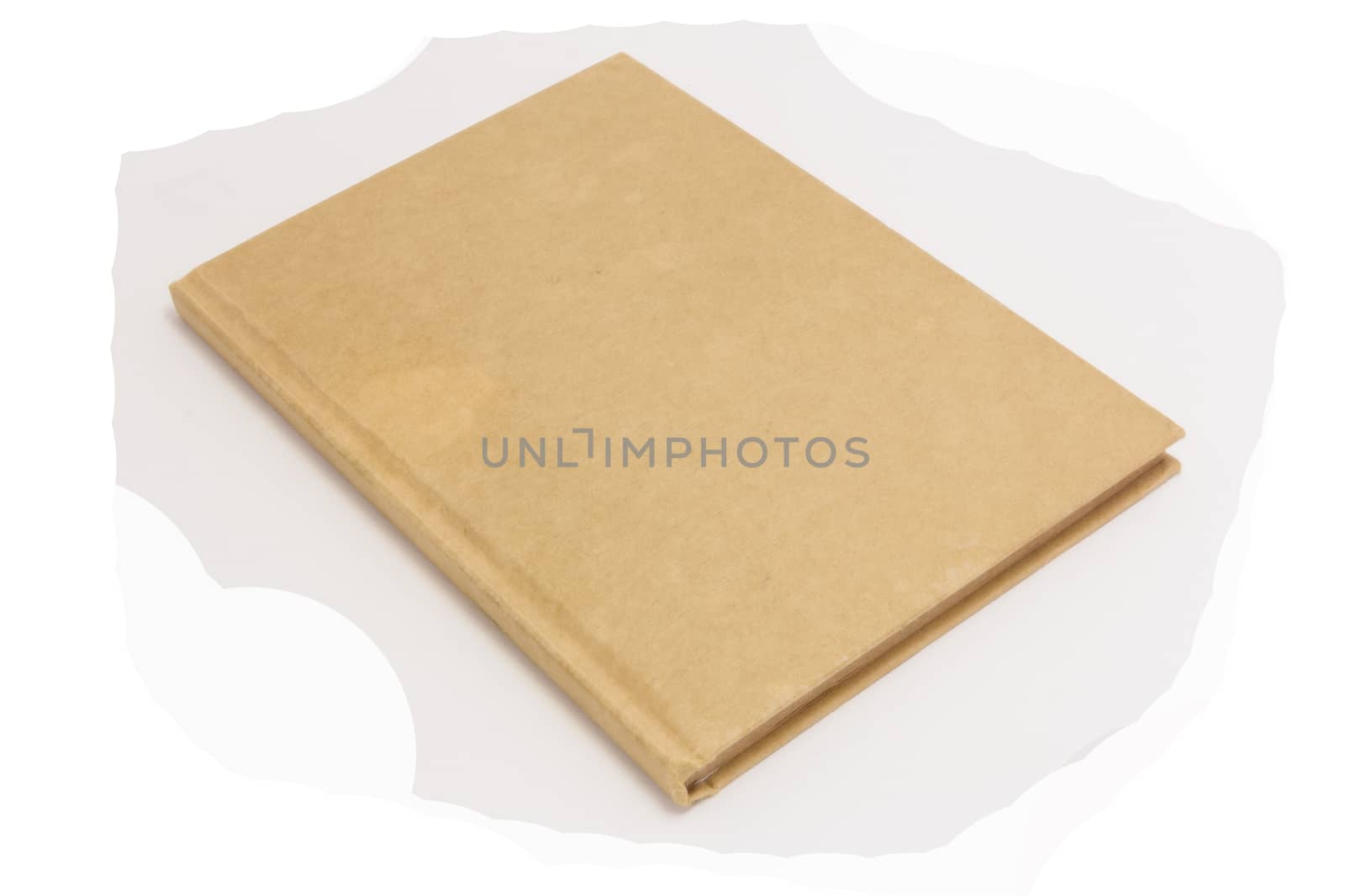 brown recycle notepad isolated on white background by chingraph