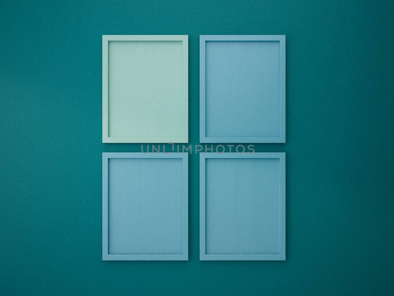 blank frame on interior wall green tone color by chingraph
