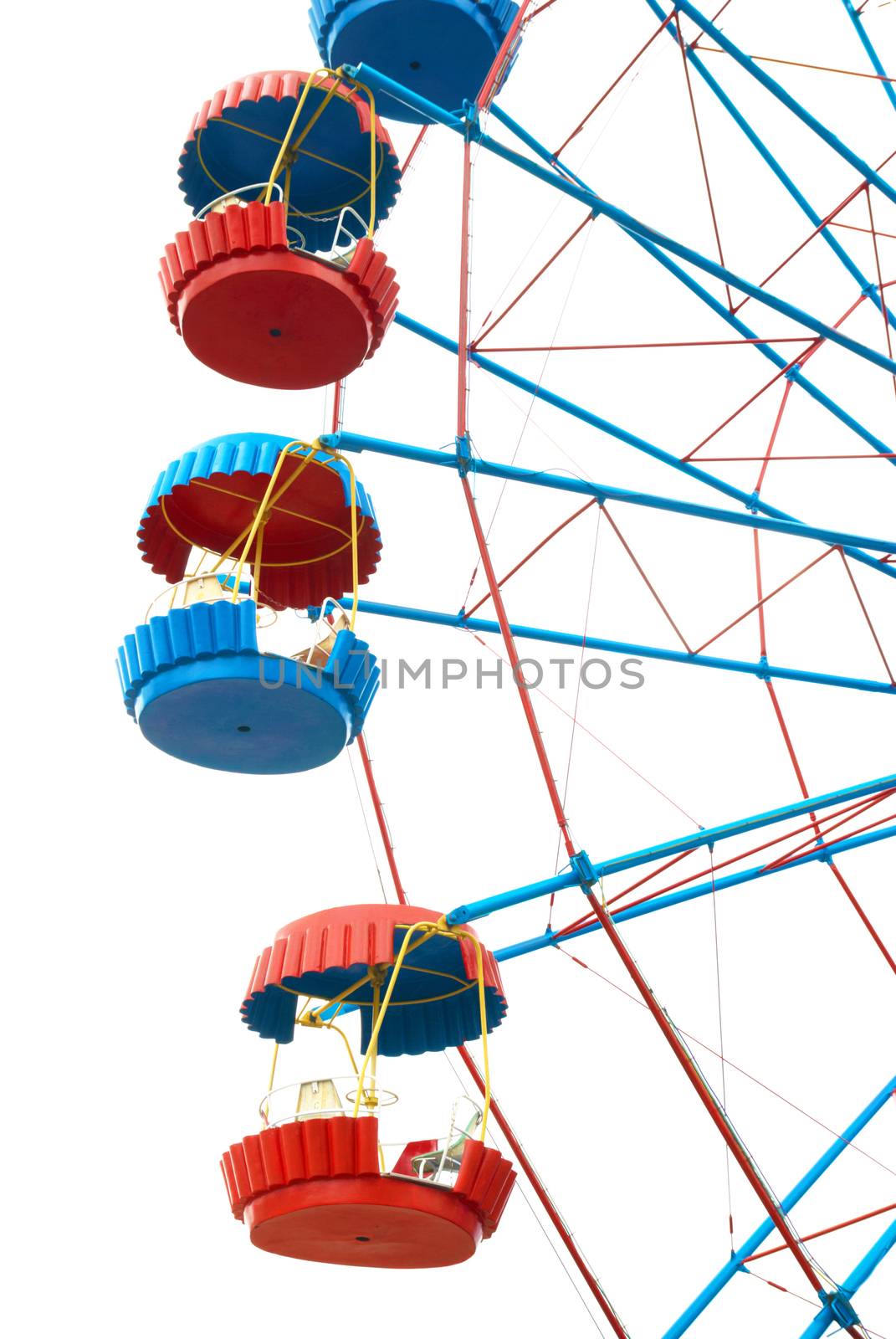 The Ferris wheel isolated on white background