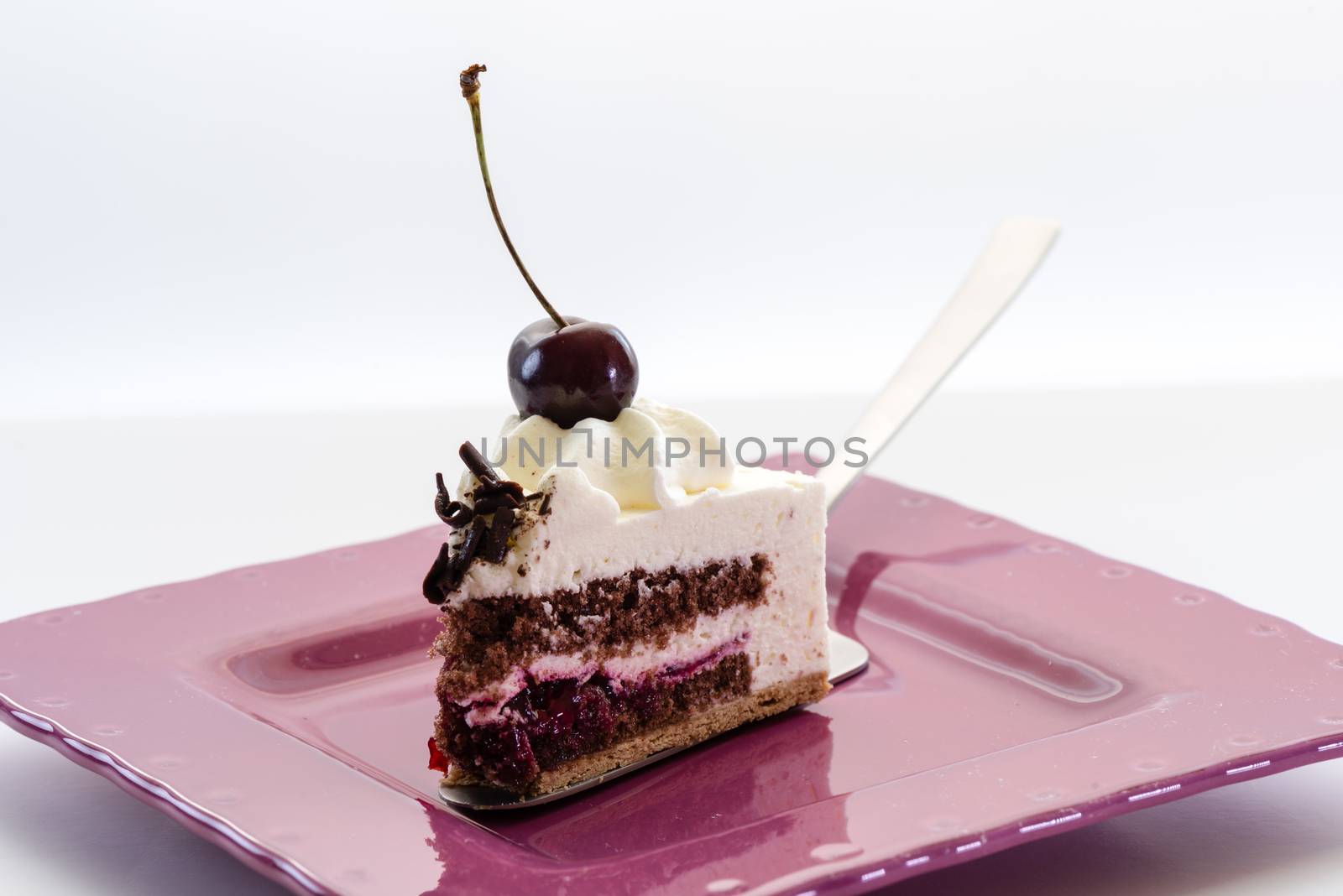 One piece on black forest cake