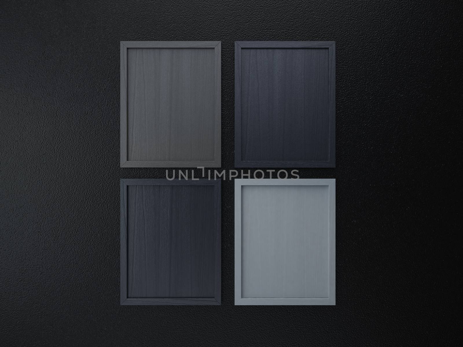 blank frame on interior wall gray tone color