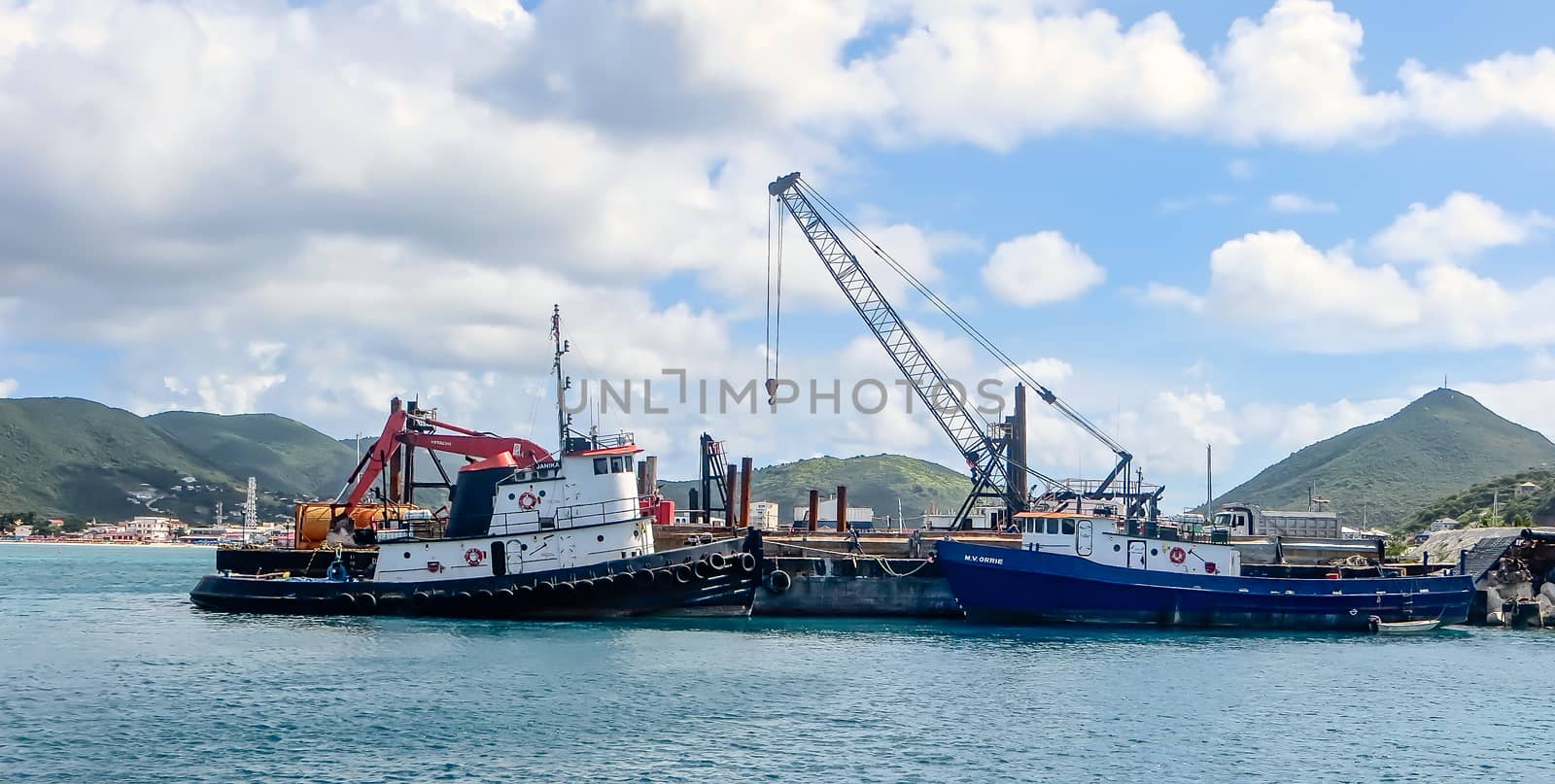Tugboats in St. Kitts by teacherdad48@yahoo.com