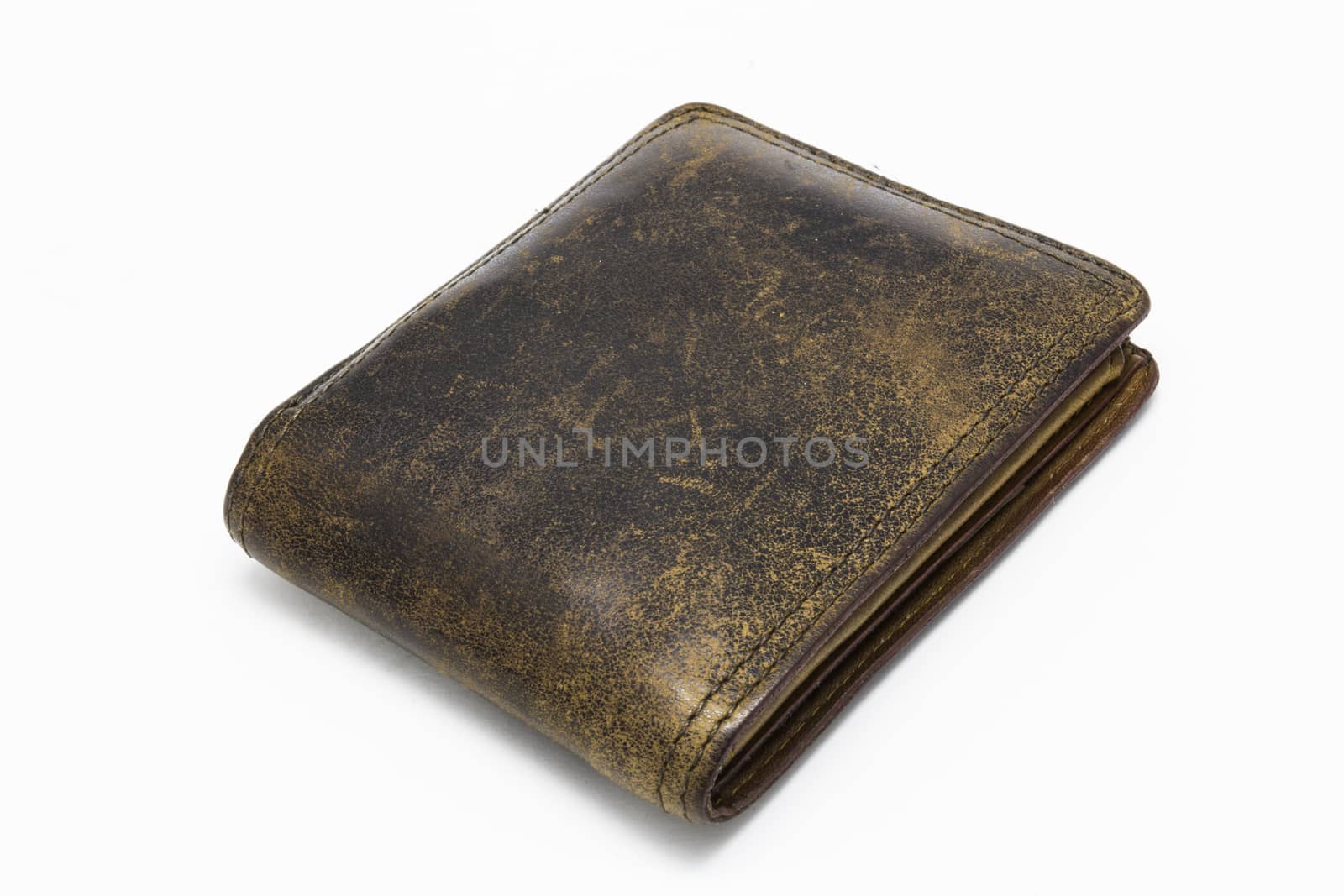 leather wallet isolated on white background