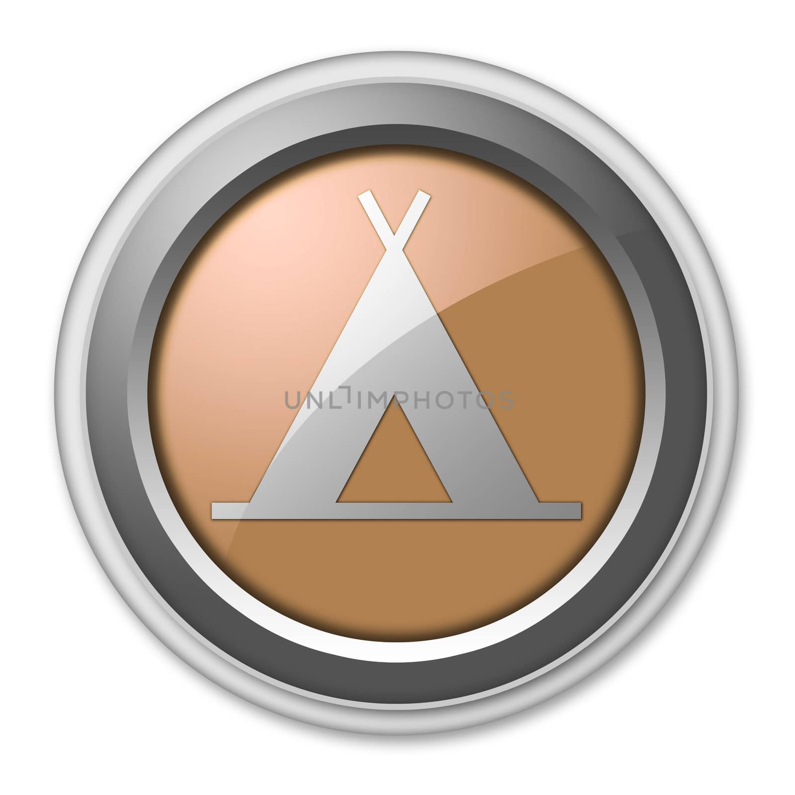 Icon, Button, Pictogram with Camping symbol