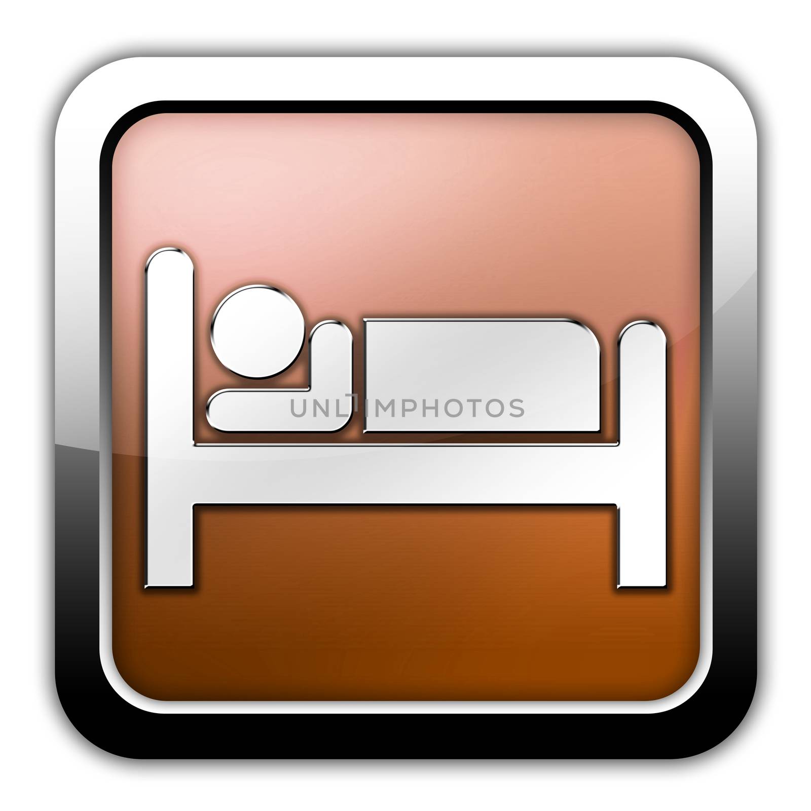 Icon, Button, Pictogram with Hotel, Lodging symbol