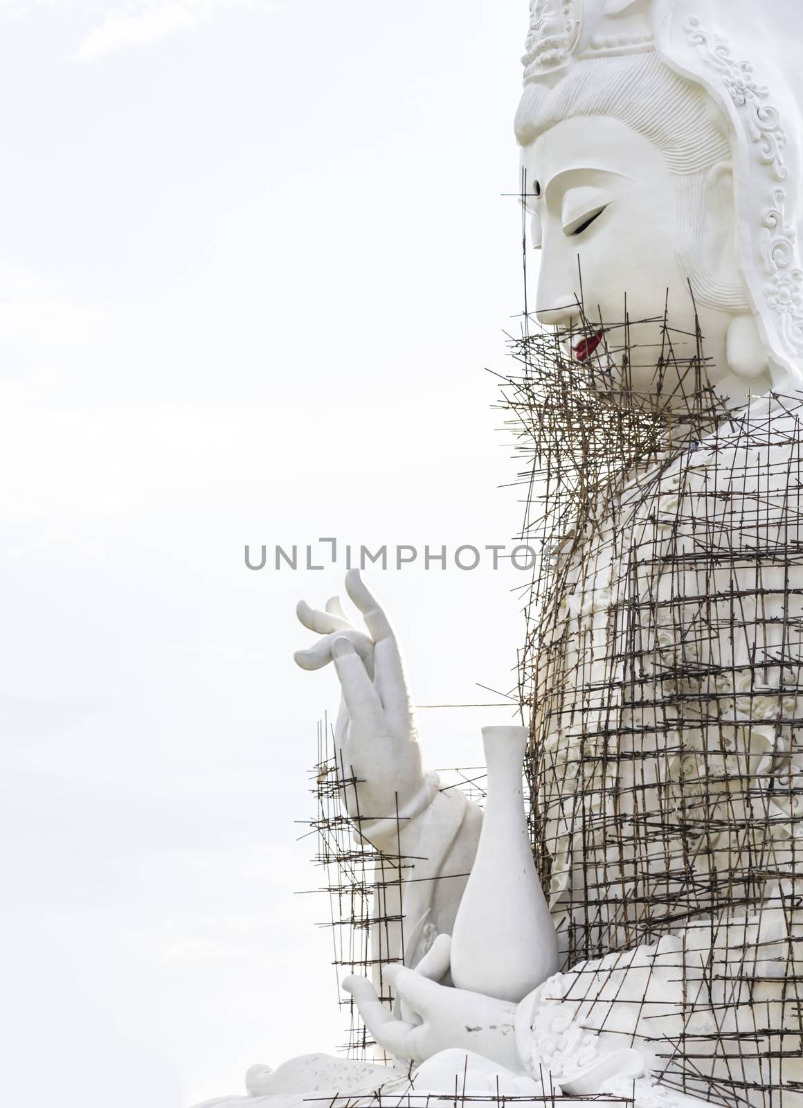 Under Construction Guan Yin (Pusa) Statue  by chingraph