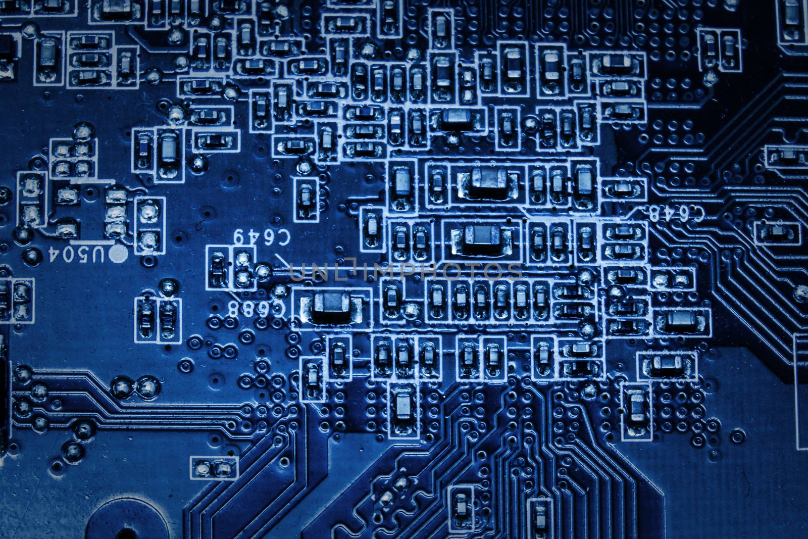 close up of circuit board