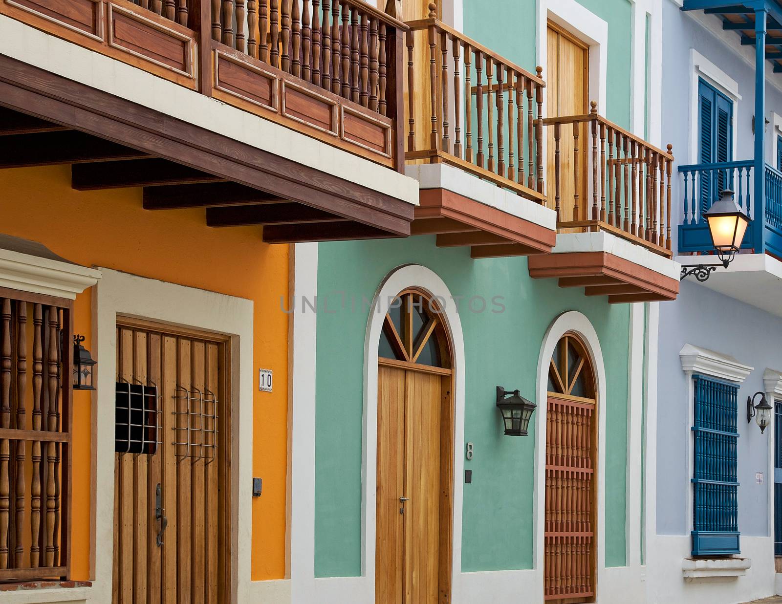 Homes in Old San Juan with many colors and plants adorning the balconies.
Photo taken on: June 15th, 2013