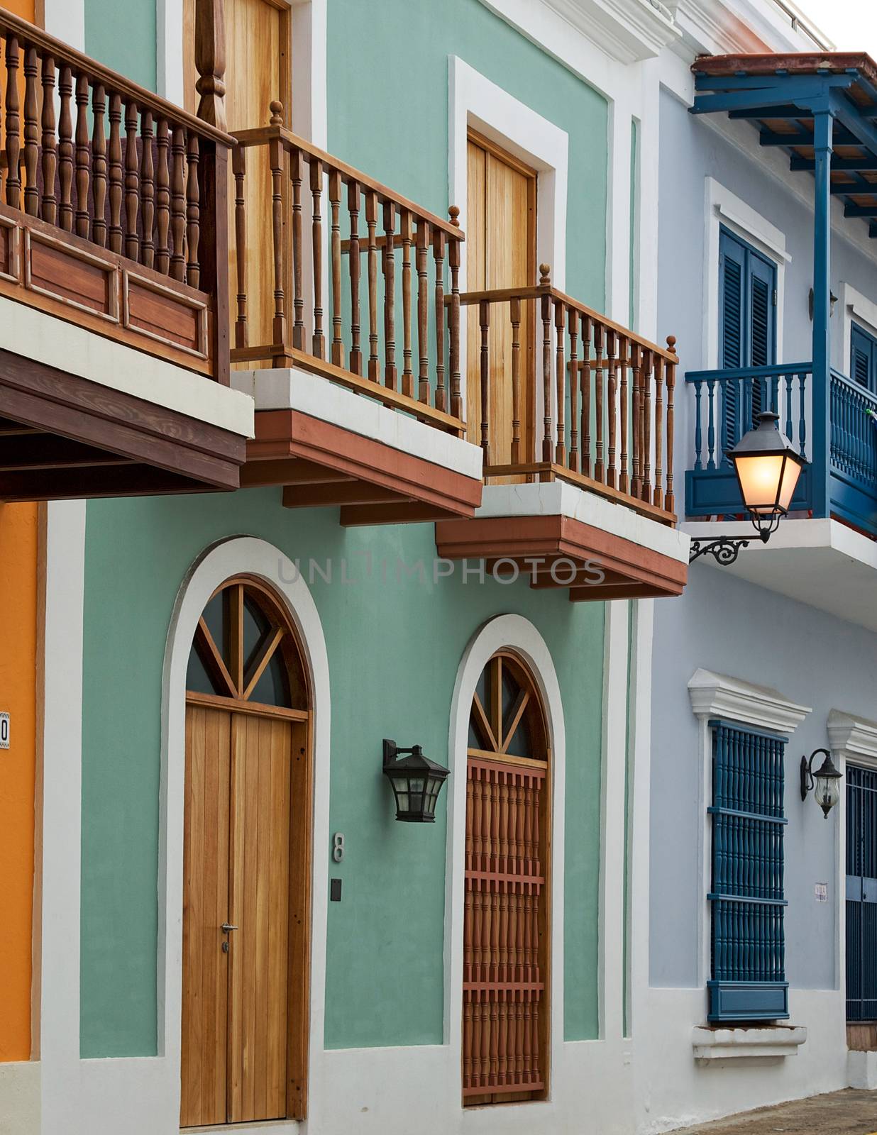 Homes in Old San Juan with many colors and plants adorning the balconies.
Photo taken on: June 15th, 2013