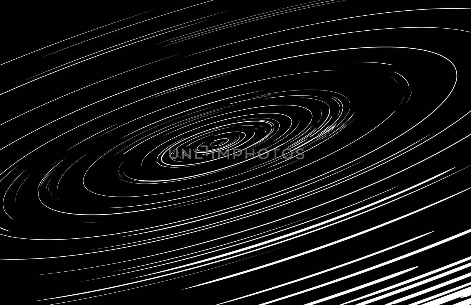 Abstract black hole or spinning whirlpool spiral illustration