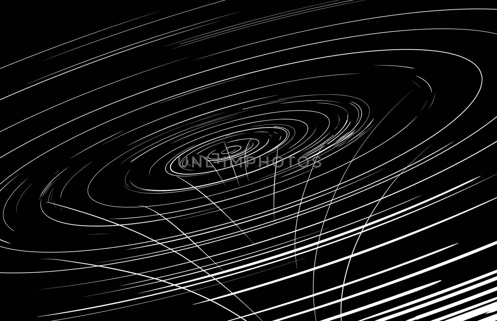 Background illustration of white and black vortex or cosmic funnel