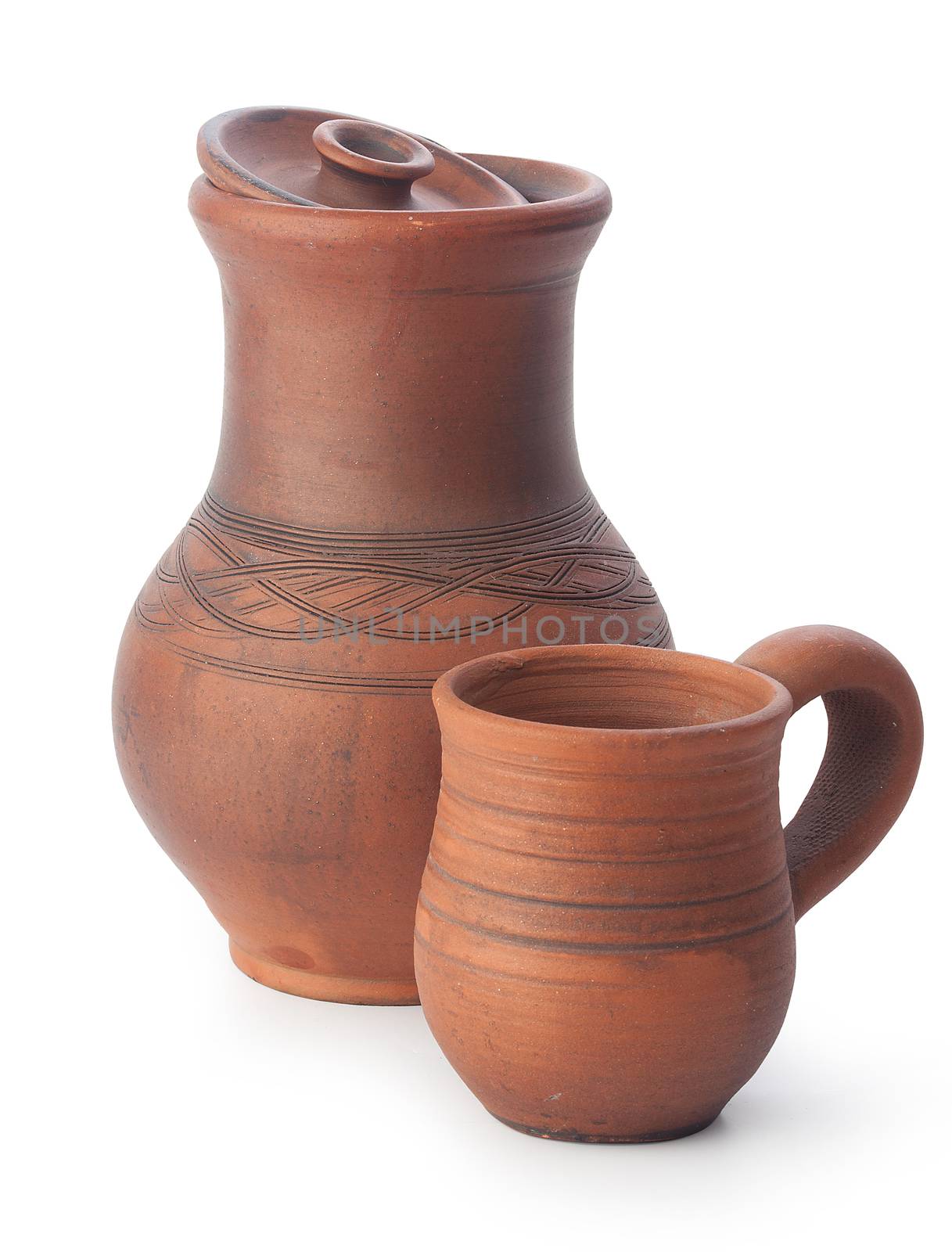 Clay jug and mug by Angorius