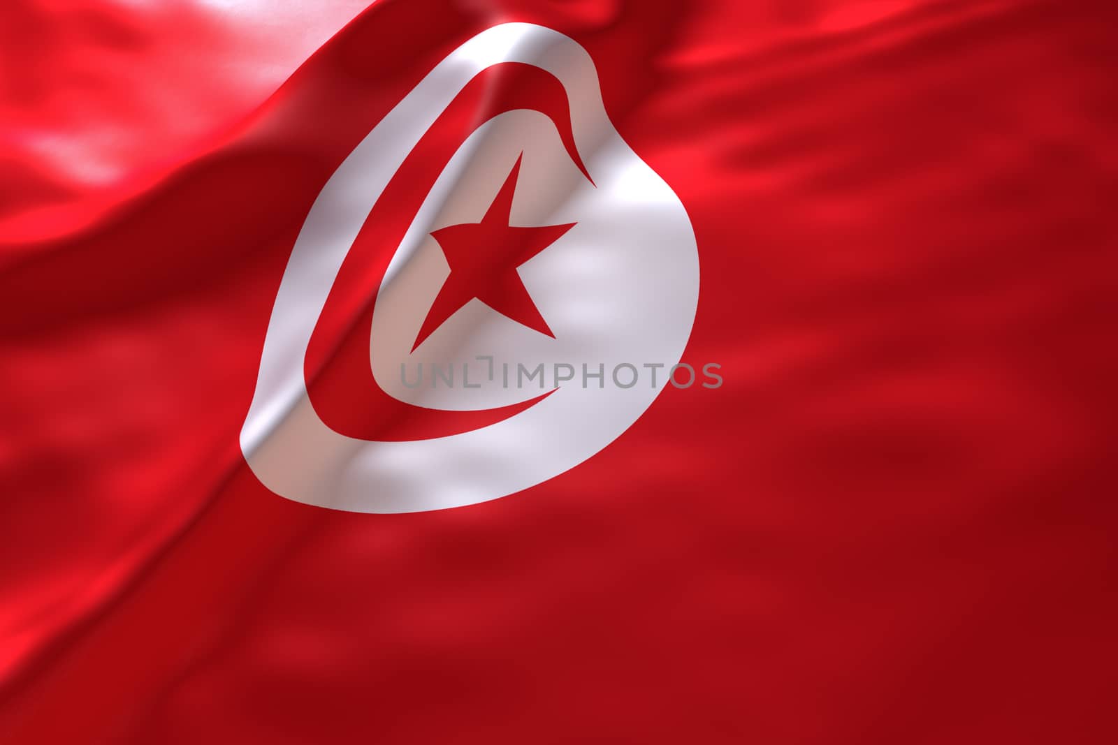 Tunisia flag background by chingraph