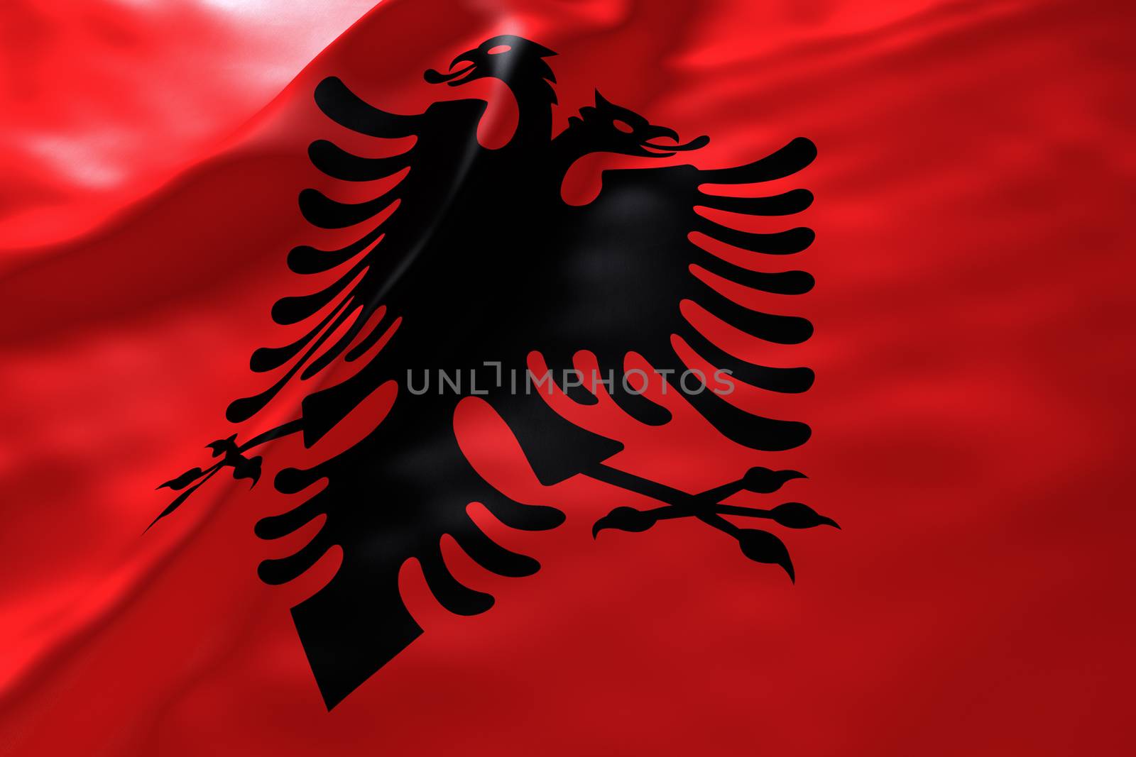Albania flag background by chingraph
