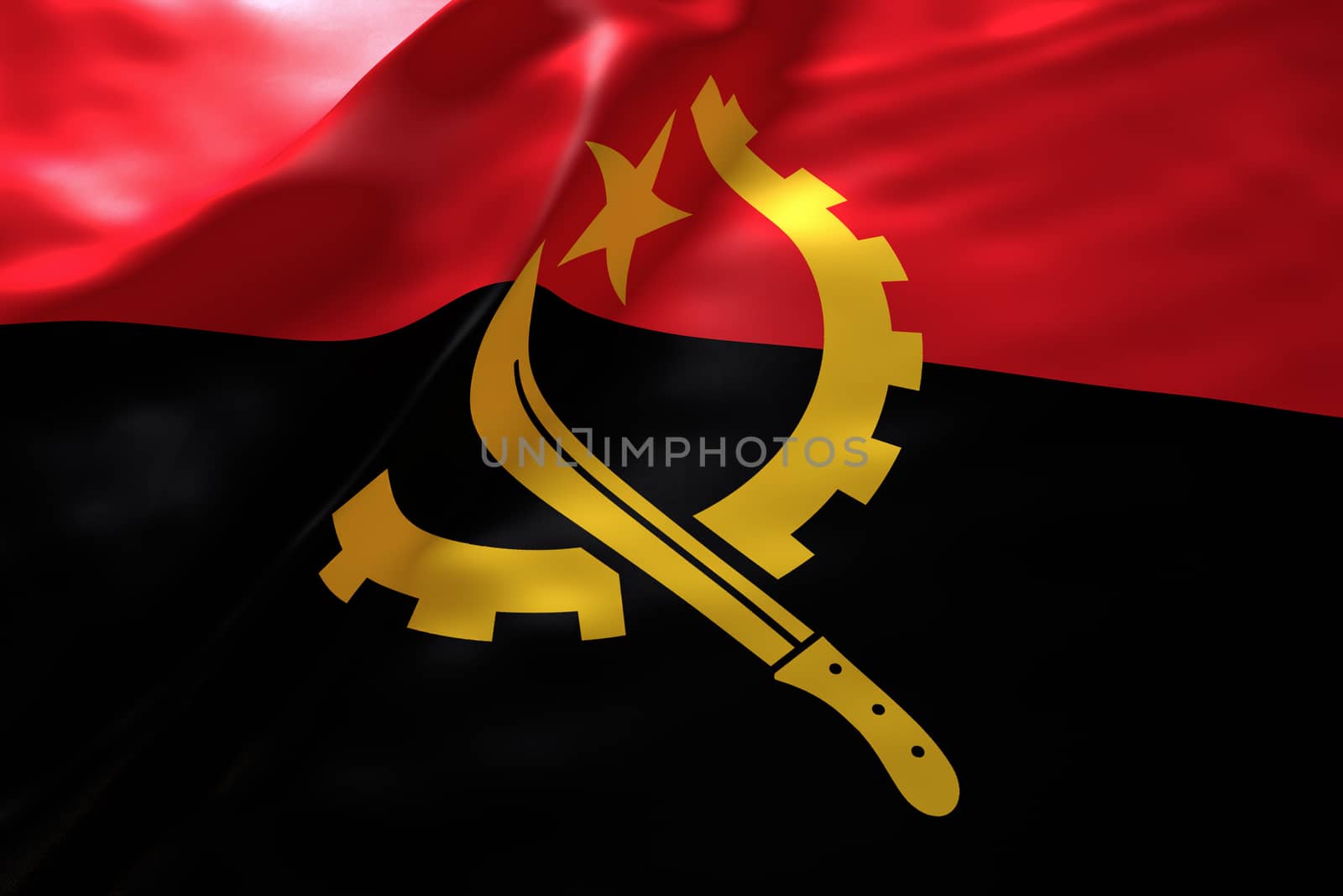 Angola flag background by chingraph