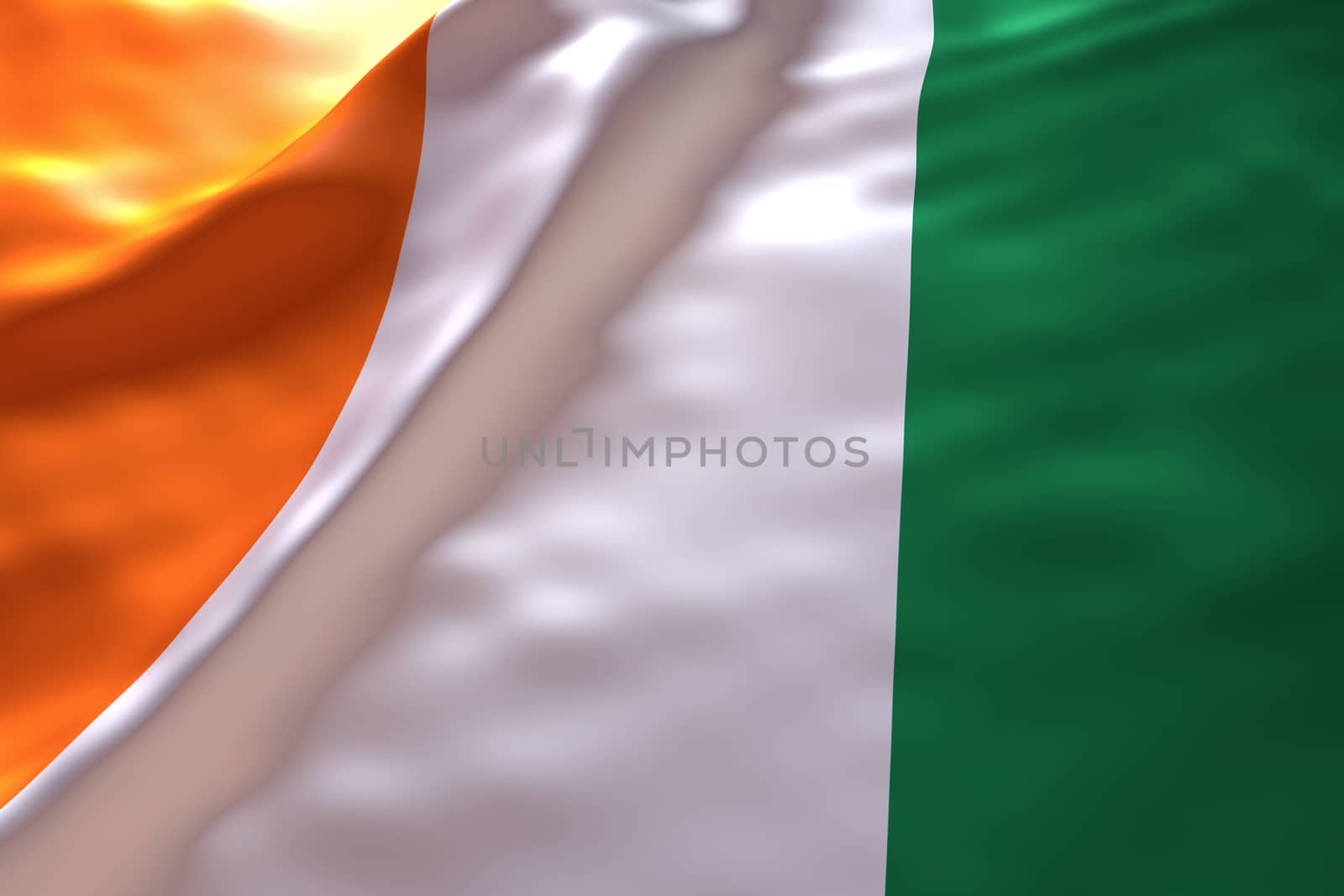 Ivory Coast flag background by chingraph