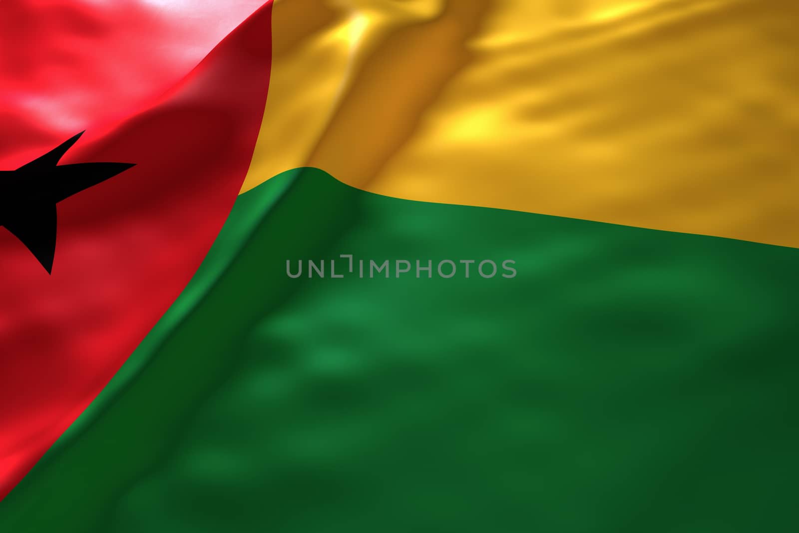 Guinea Bissau flag background by chingraph