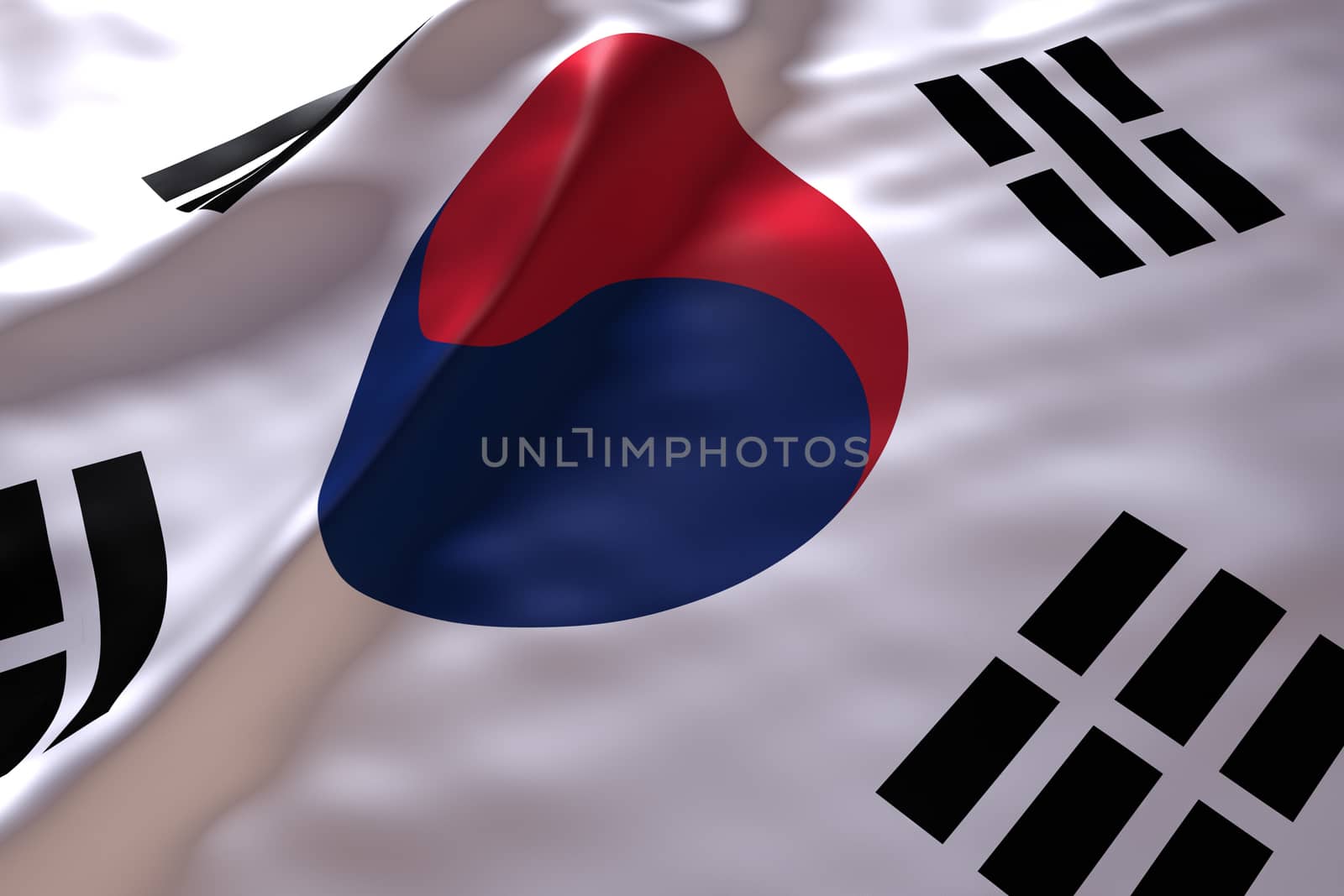 South Korea flag background by chingraph