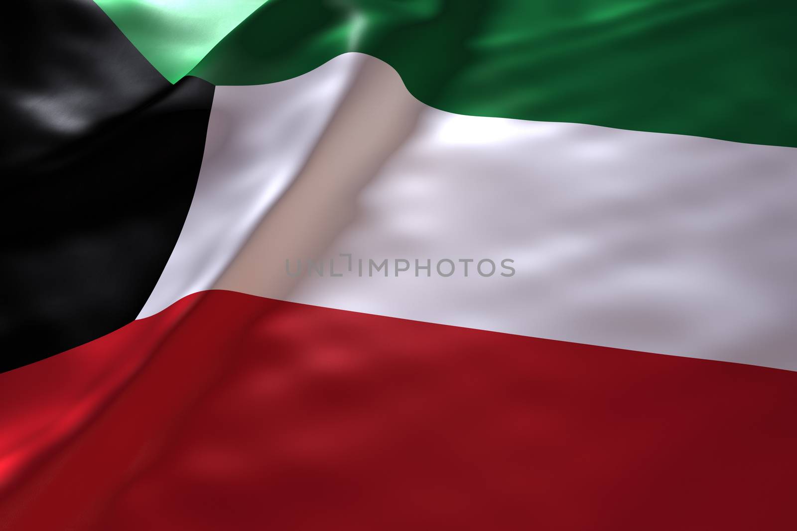 Kuwait flag background by chingraph