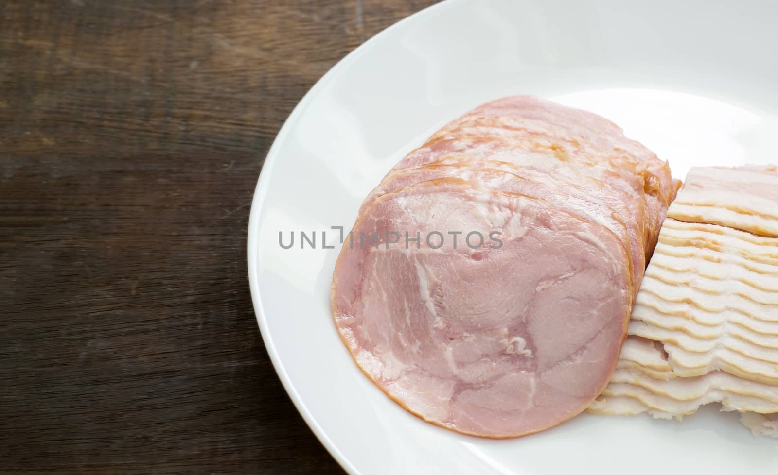 raw ham and bacon, still life tone by baworn47