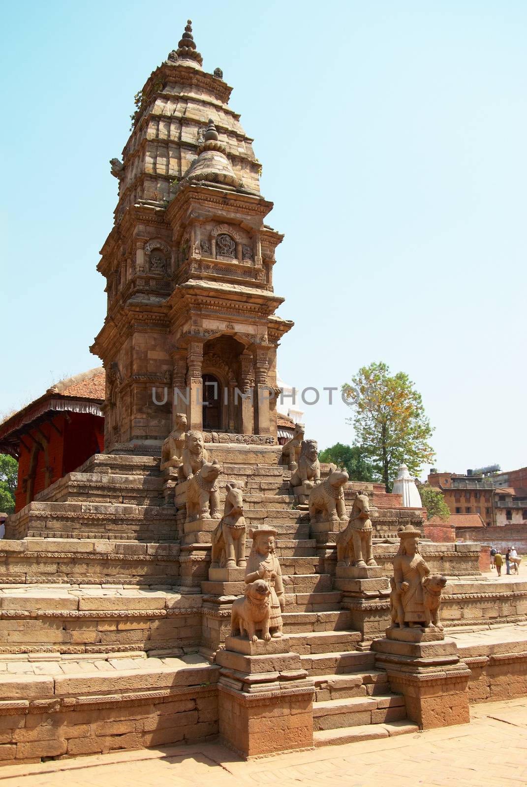 Temple of old buddhistic city. Baktaphur, Nepal