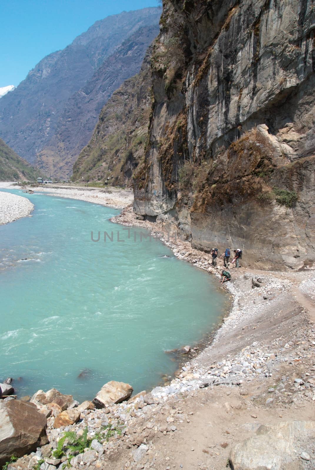 Marsyangdi river, Tibet. by vapi