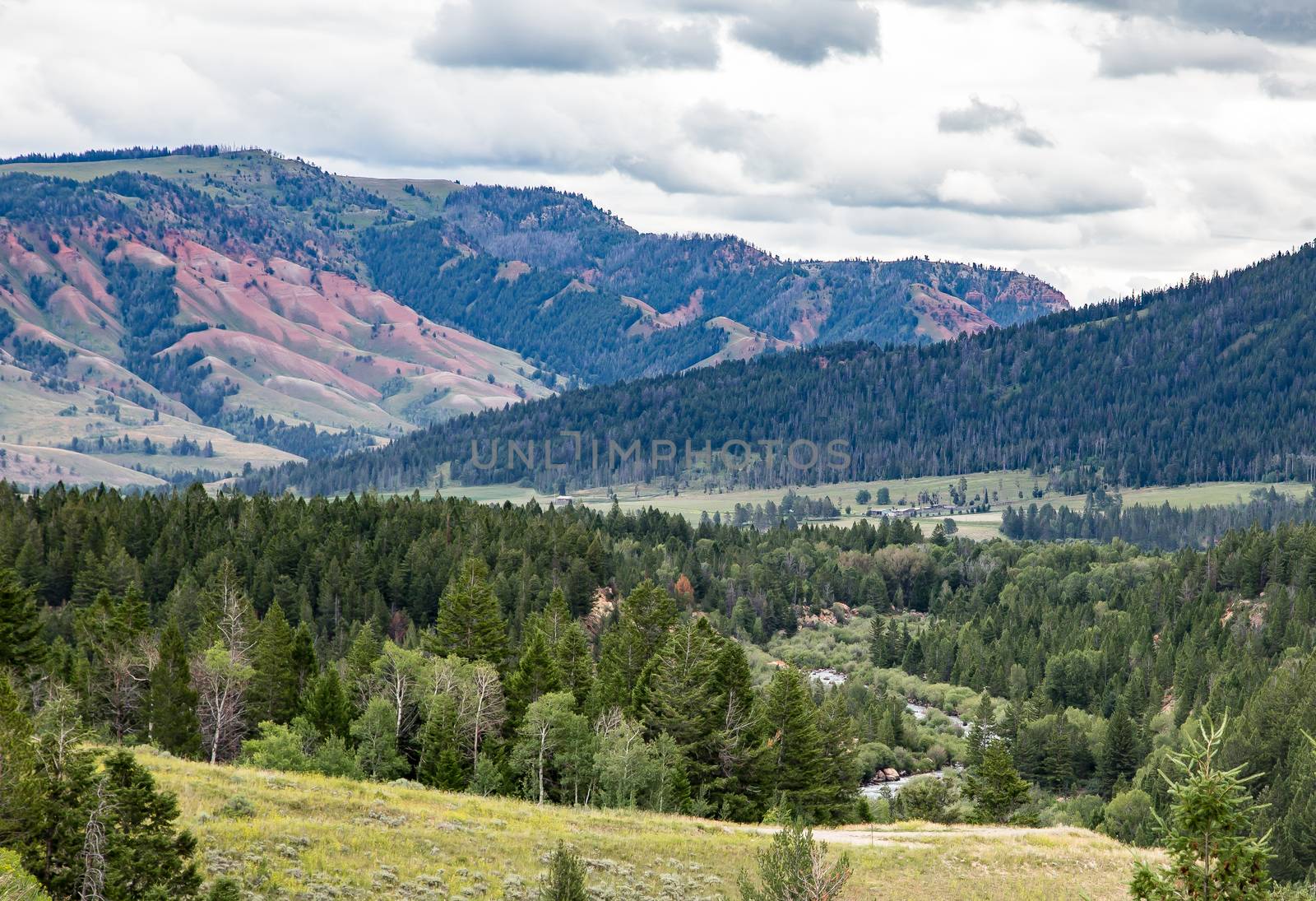 Red Hills of Wyoming above the Gros Ventre River.
