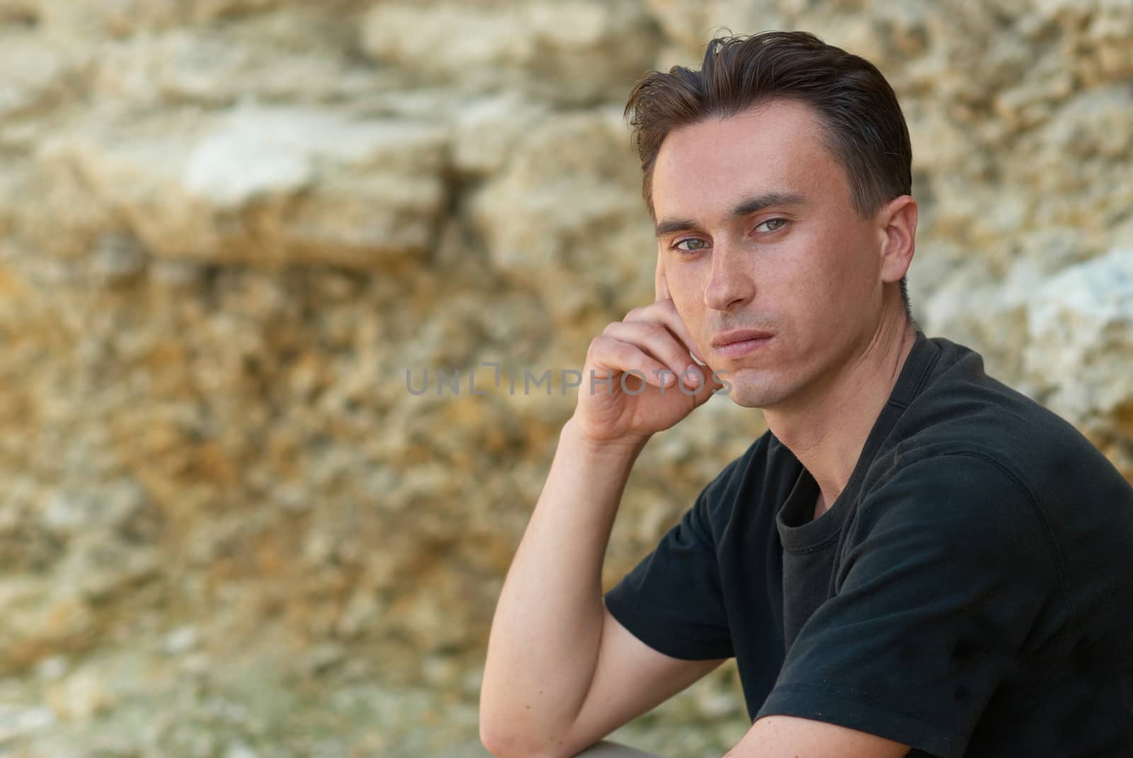 Portrait of young man with soft background