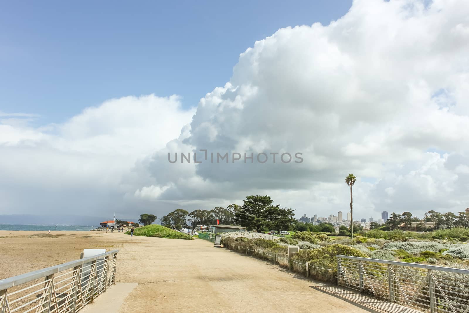 Beautiful cloud along the beach in San Francisco, USA.