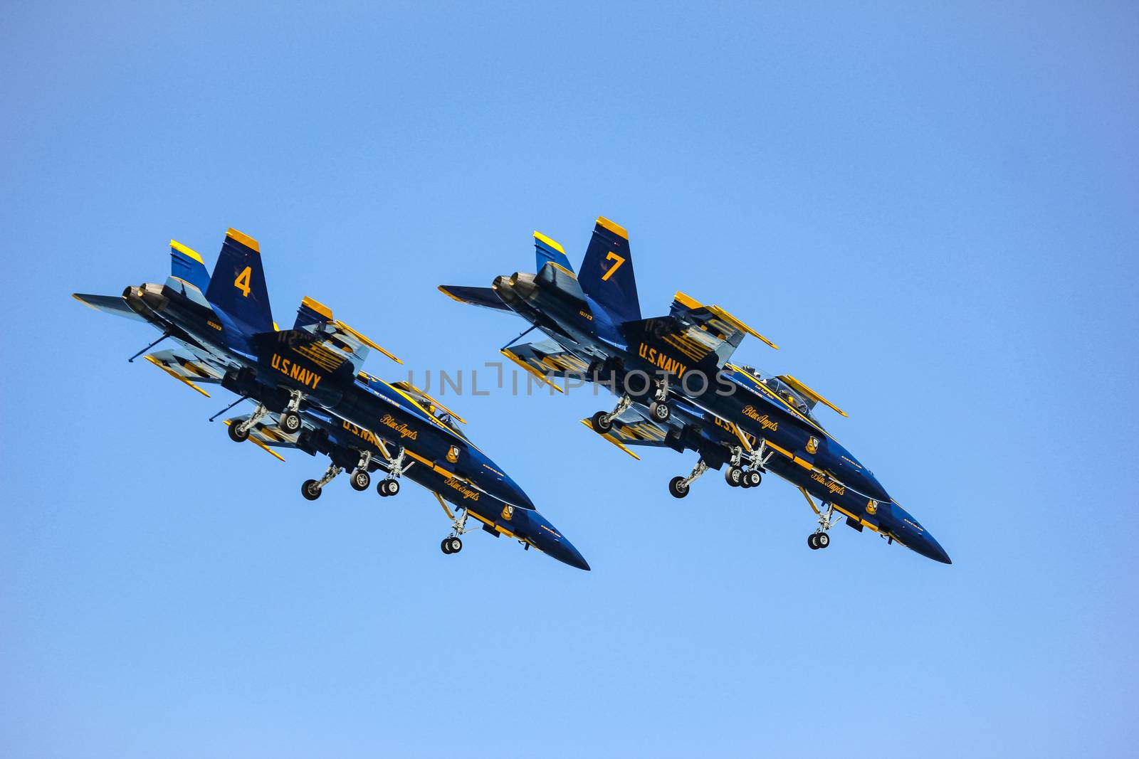 San Francisco, USA - October 8: US Navy Blue Angels during the show in SF Fleet Week on October 8, 2011 in San Francisco, USA.