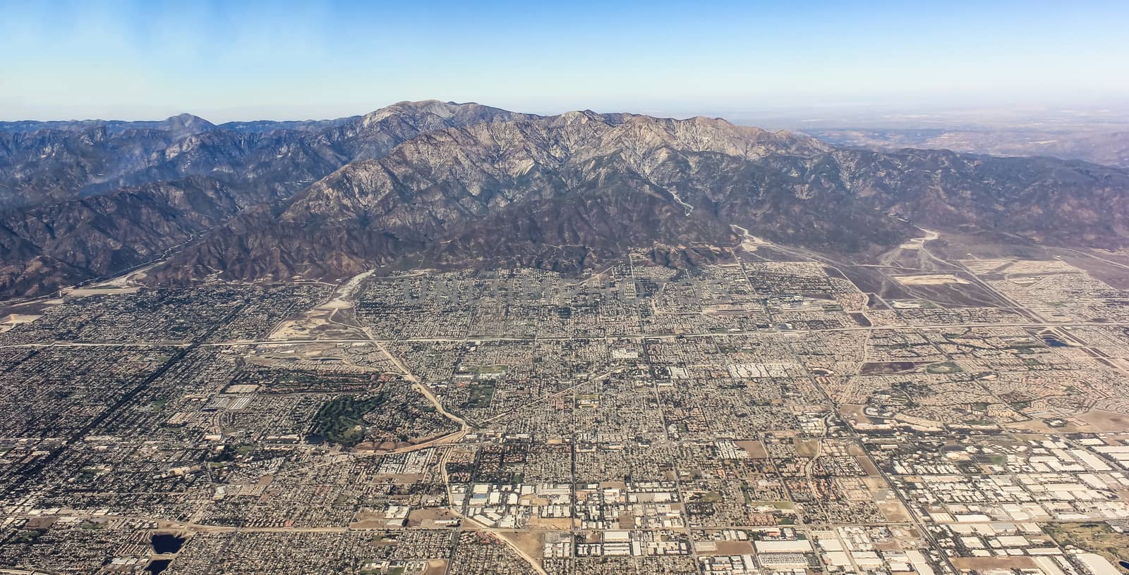 Aerial view of city neas Las Vegas, USA.