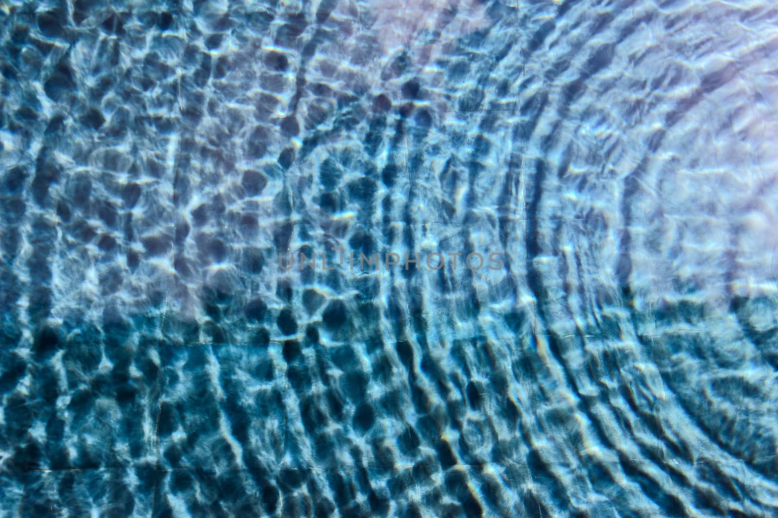 Water surface ripple in the swimming pool.