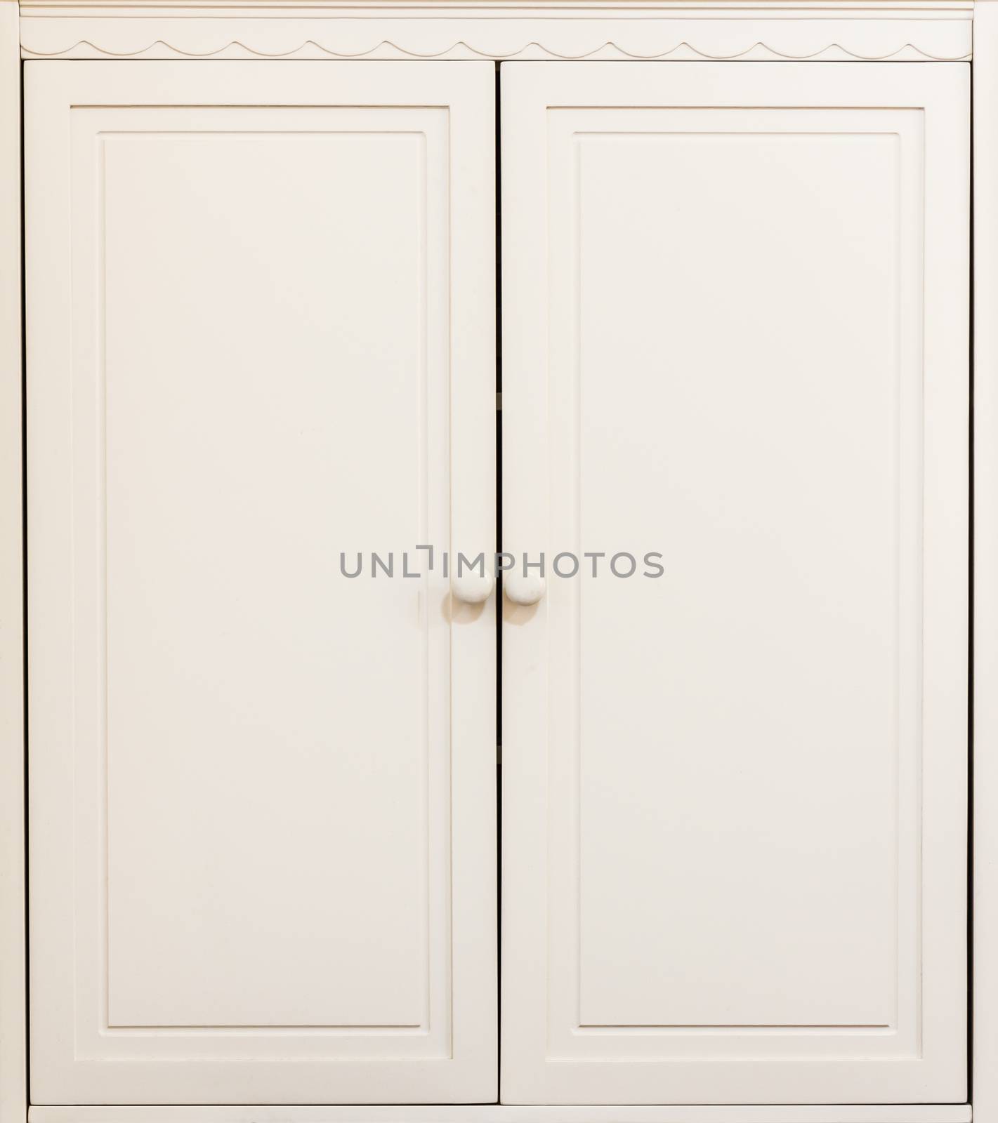 Bookcase closed door with nude color.