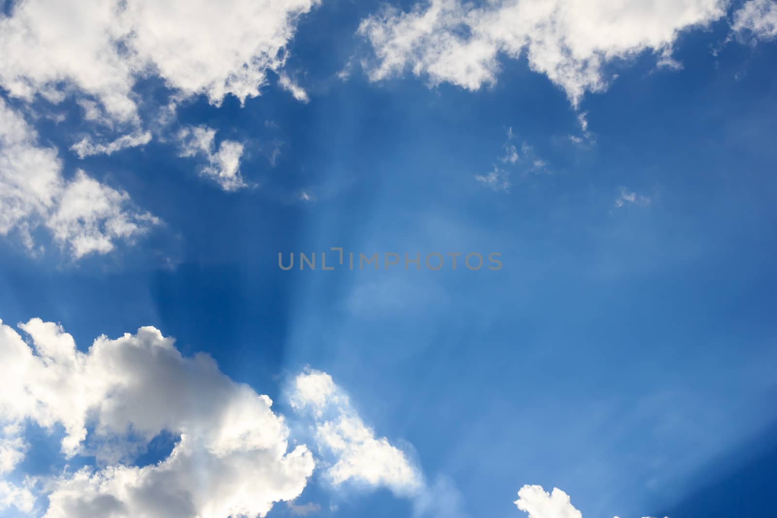 Clear sky and cloud in the sunny day.